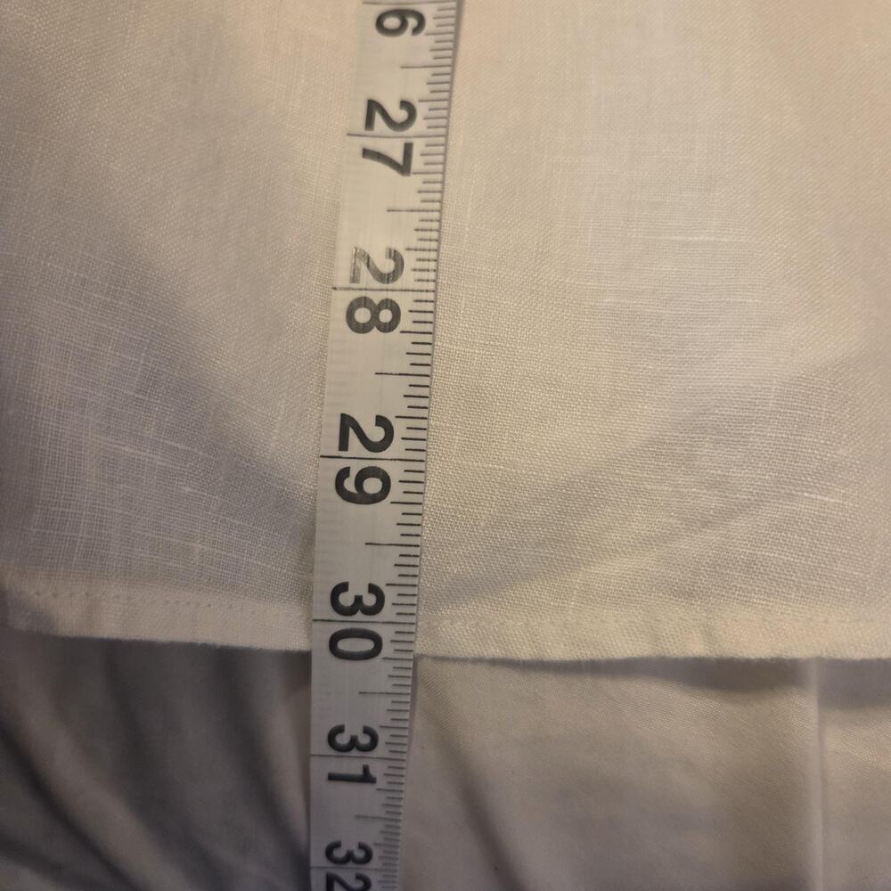 Lauren Ralph Lauren Shirt Womens XXL White Linen Button Up Roll Tab Long Sleeve - Picture 8 of 9
